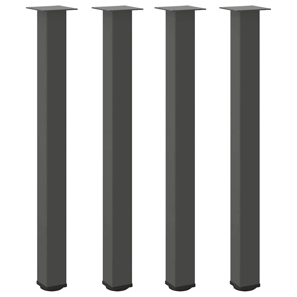 vidaXL Pieds de table de bar 4 pcs Anthracite 100-102 cm Acier