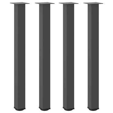 vidaXL Pieds de table de bar 4 pcs Anthracite 100-102 cm Acier