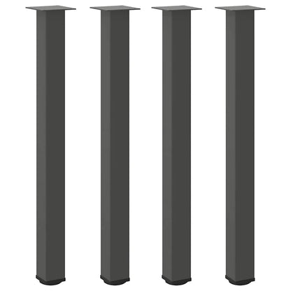 vidaXL Pieds de table de bar 4 pcs Anthracite 100-102 cm Acier