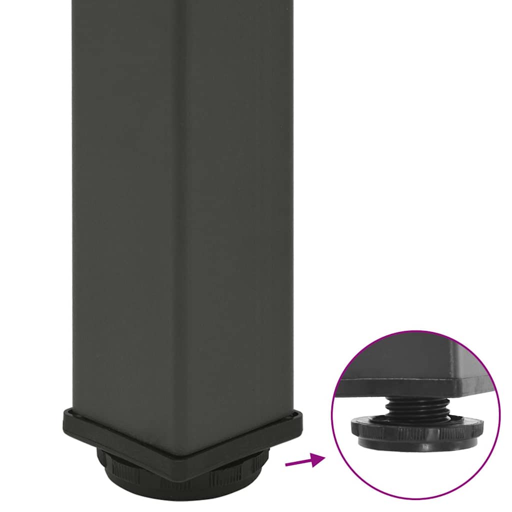 vidaXL Pieds de table de bar 4 pcs Anthracite 100-102 cm Acier