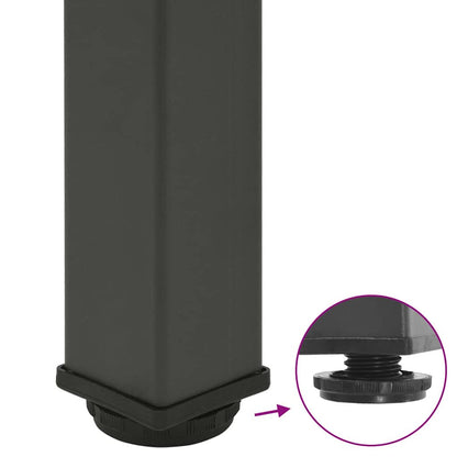 vidaXL Pieds de table de bar 4 pcs Anthracite 100-102 cm Acier