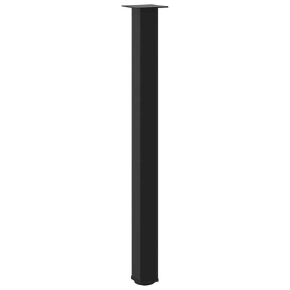 vidaXL Bartischbeine 4 Stk. Schwarz 110-112 cm Stahl