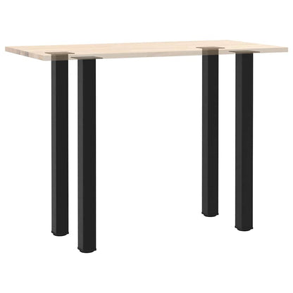 vidaXL Bartischbeine 4 Stk. Schwarz 110-112 cm Stahl