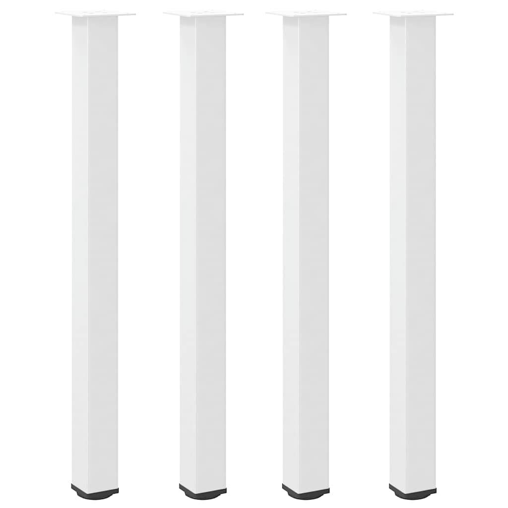 vidaXL Bartischbeine 4 Stk. Weiß 110-112 cm Stahl