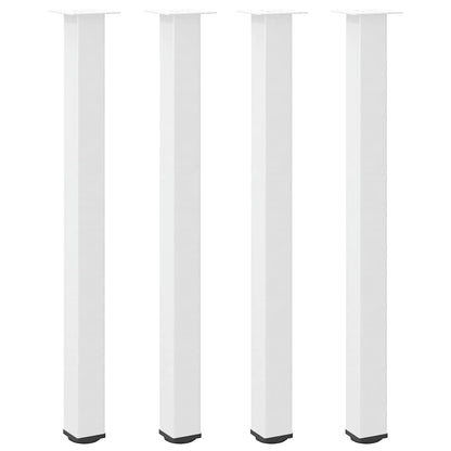 vidaXL Bartischbeine 4 Stk. Weiß 110-112 cm Stahl