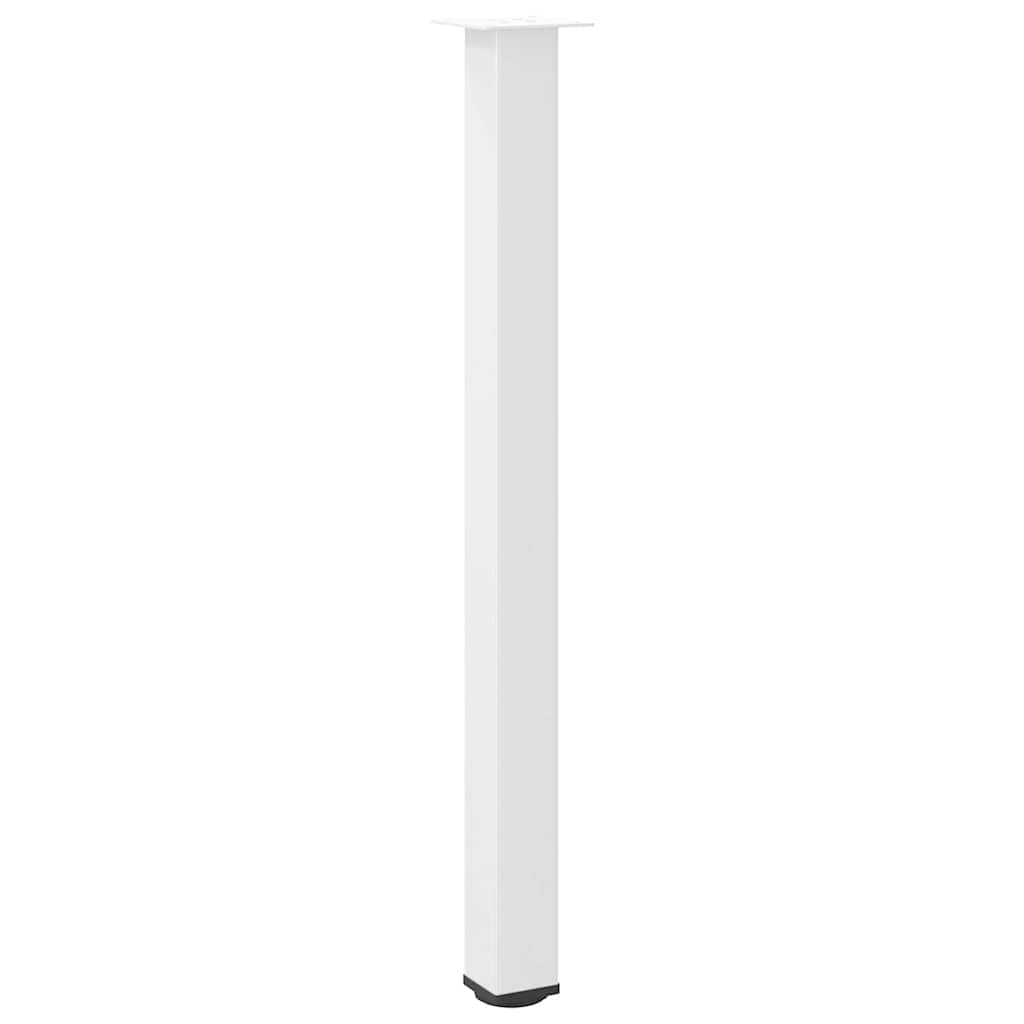 vidaXL Bartischbeine 4 Stk. Weiß 110-112 cm Stahl