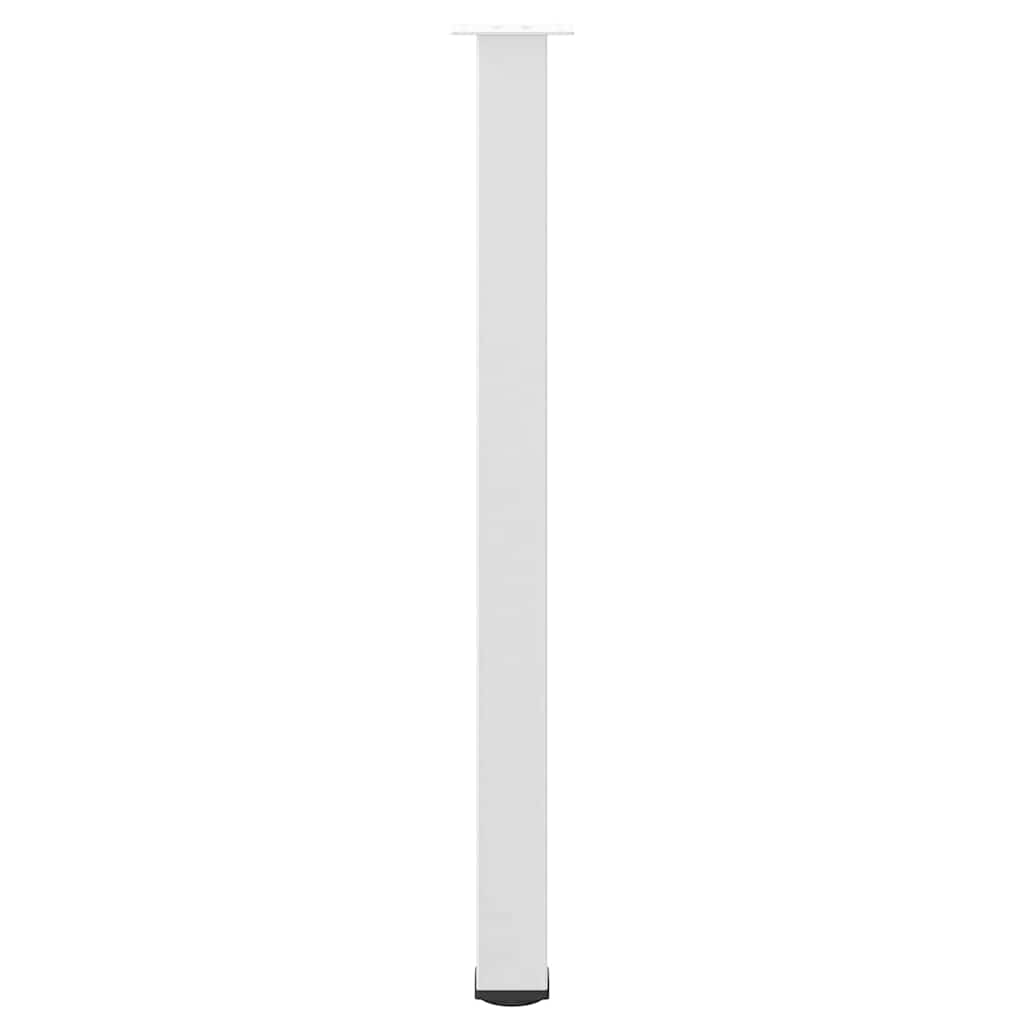 vidaXL Bartischbeine 4 Stk. Weiß 110-112 cm Stahl