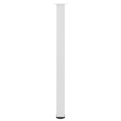 vidaXL Bartischbeine 4 Stk. Weiß 110-112 cm Stahl