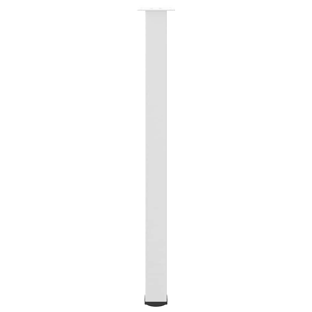 vidaXL Bartischbeine 4 Stk. Weiß 110-112 cm Stahl
