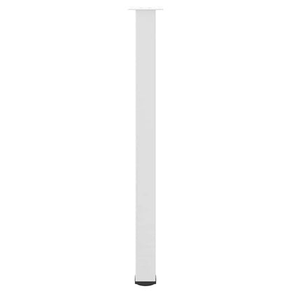 vidaXL Bartischbeine 4 Stk. Weiß 110-112 cm Stahl