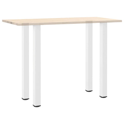 vidaXL Bartischbeine 4 Stk. Weiß 110-112 cm Stahl
