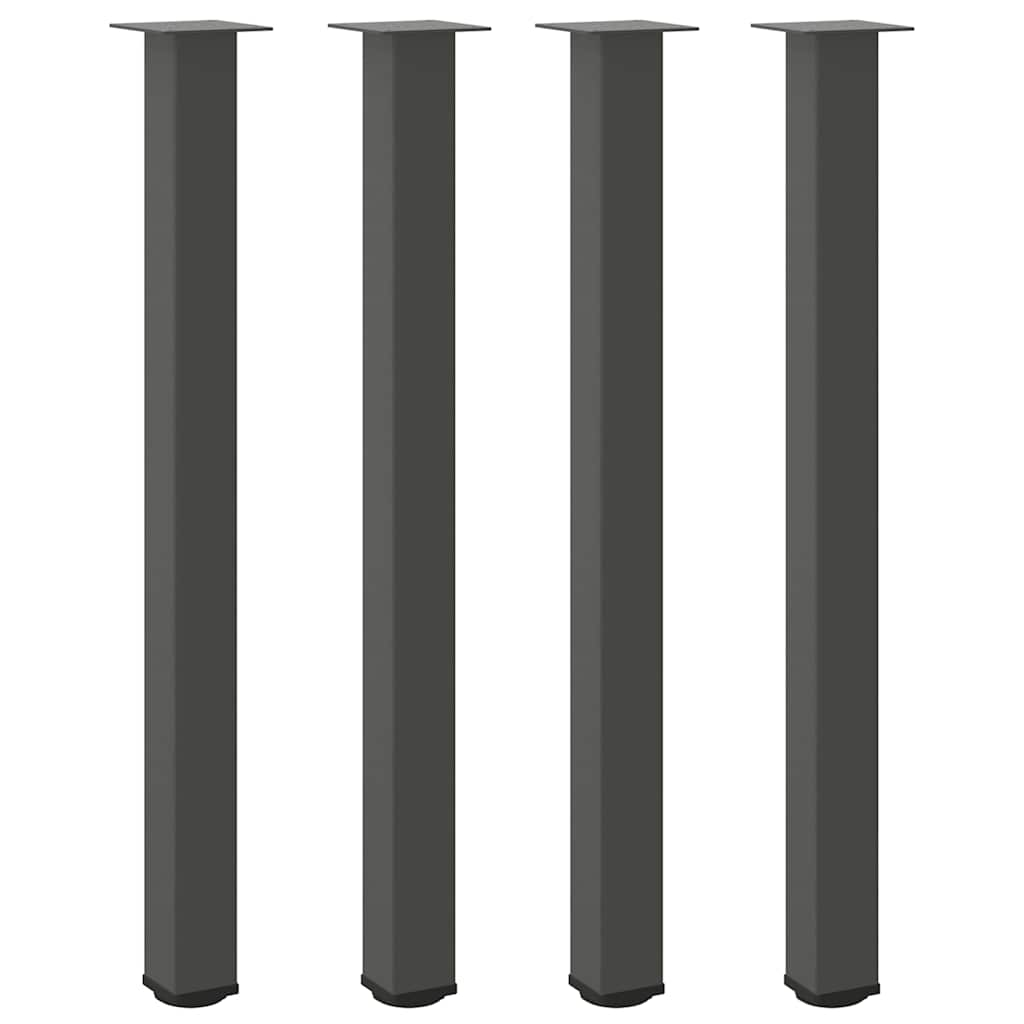 vidaXL Bartischbeine 4 Stk. Anthrazit 110-112 cm Stahl