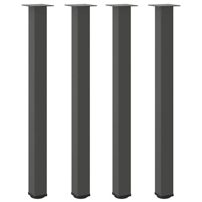 vidaXL Bartischbeine 4 Stk. Anthrazit 110-112 cm Stahl