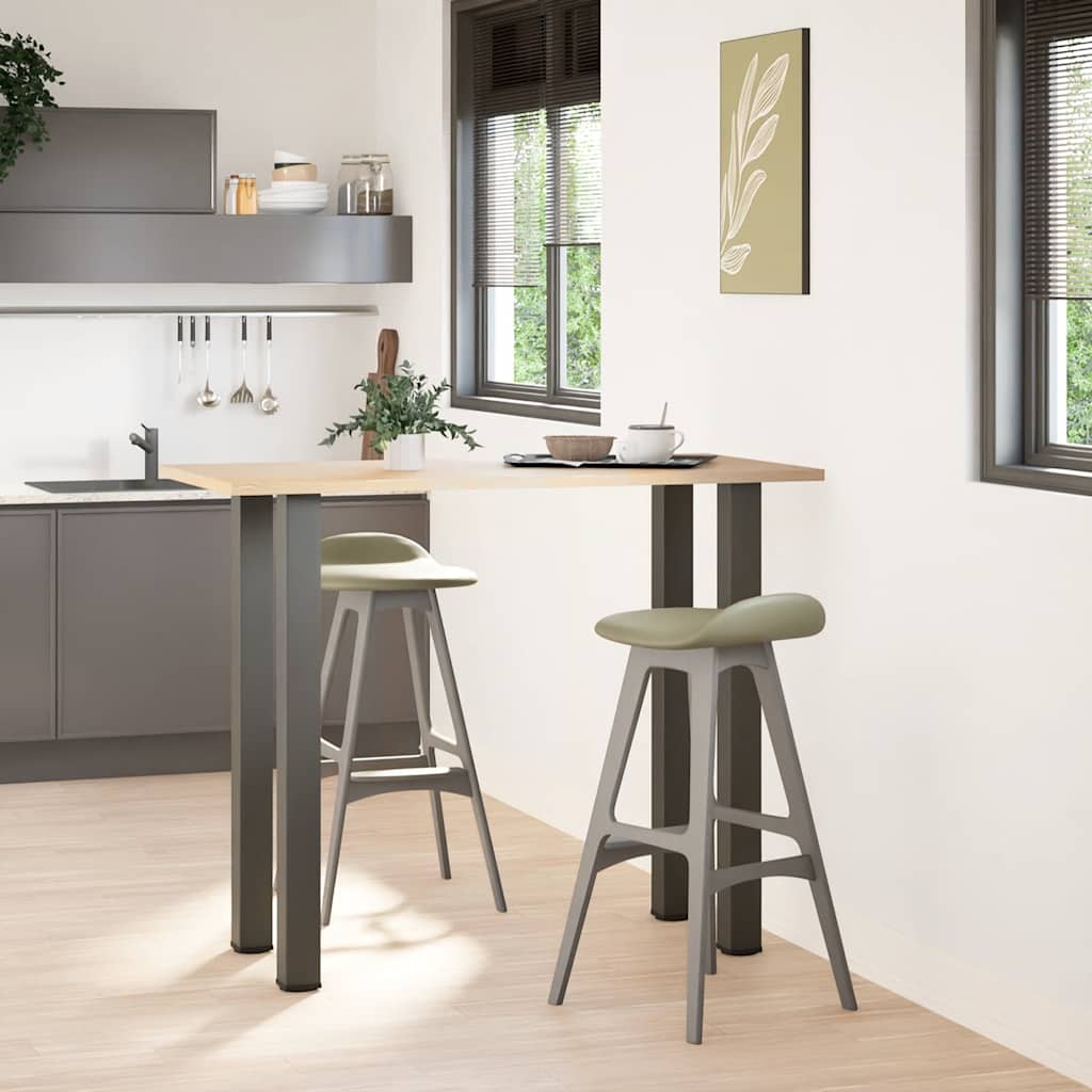vidaXL Bartischbeine 4 Stk. Anthrazit 110-112 cm Stahl