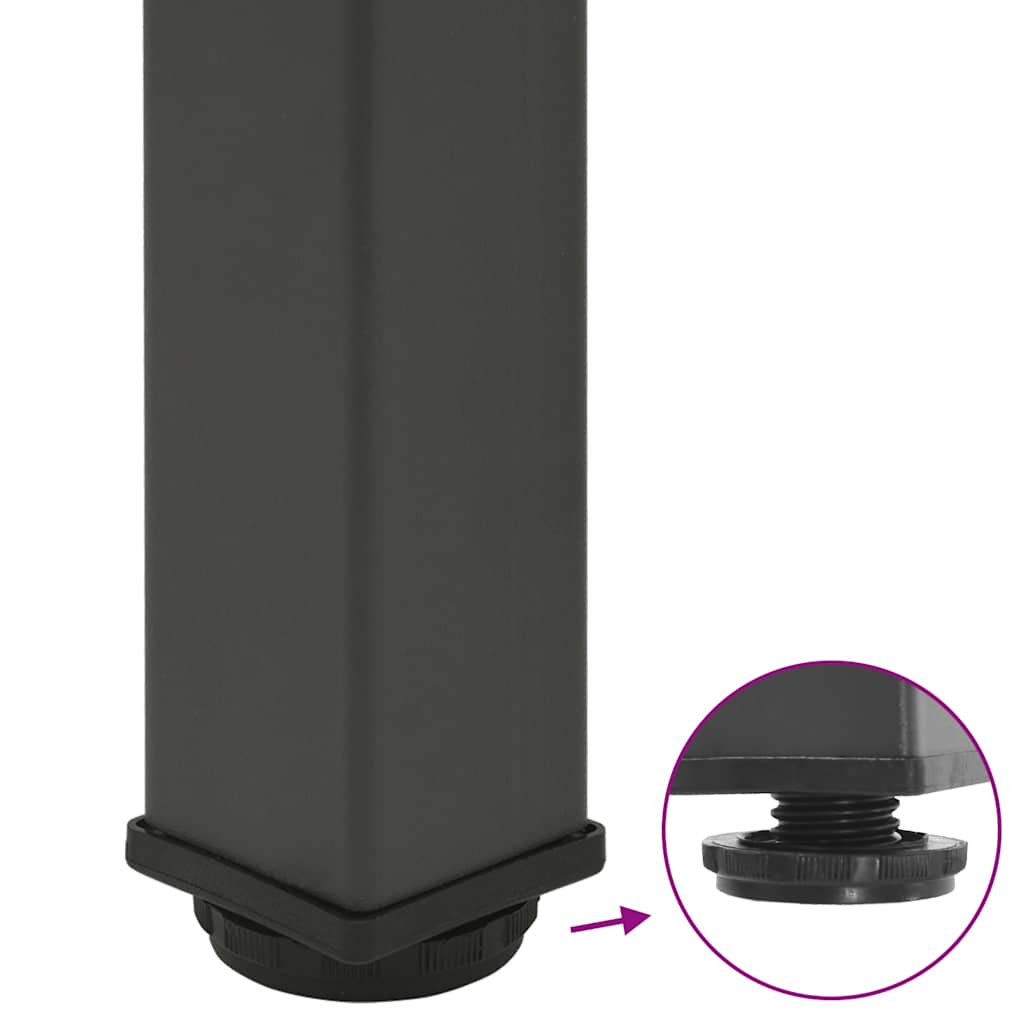 vidaXL Bartischbeine 4 Stk. Anthrazit 110-112 cm Stahl