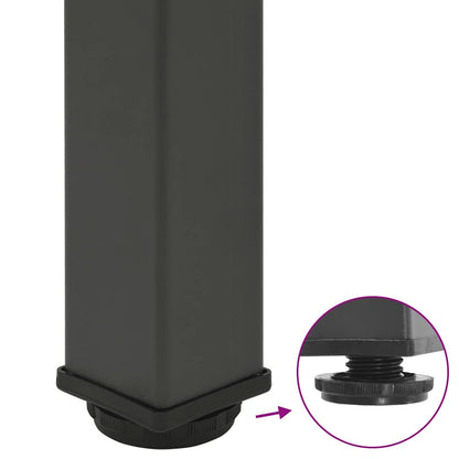 vidaXL Bartischbeine 4 Stk. Anthrazit 110-112 cm Stahl