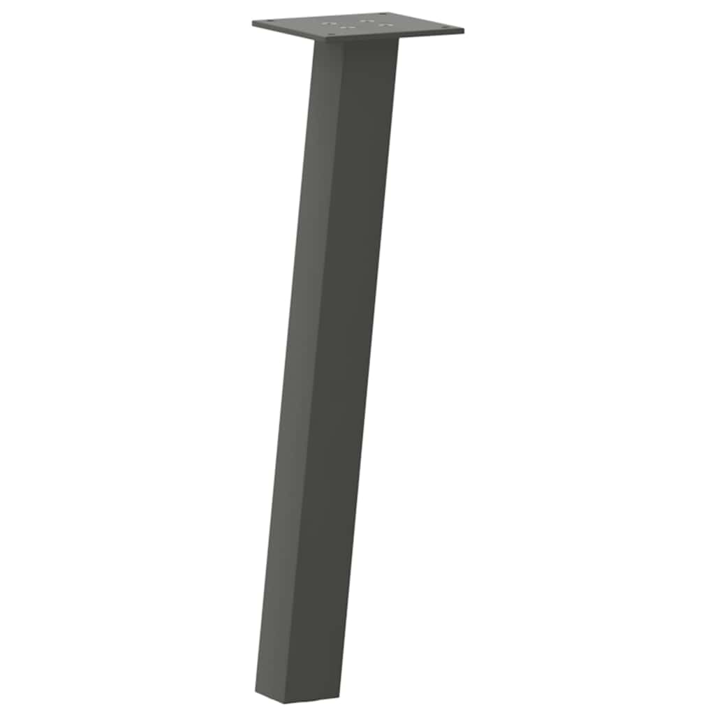 vidaXL Pieds de table basse 4 pcs Anthracite 30 cm Acier