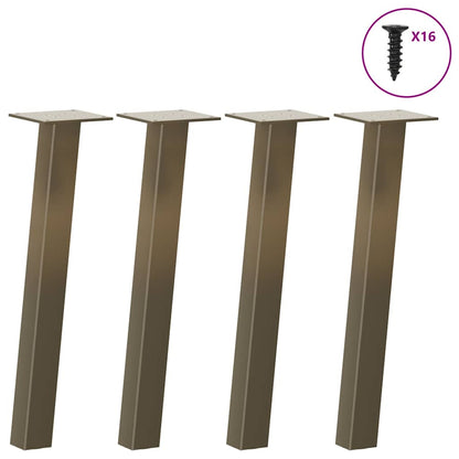 vidaXL Pieds de table basse 4 pcs Acier naturel 30 cm Acier
