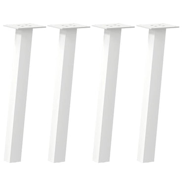 vidaXL Couchtischbeine 4 Stk. Weiß 42 cm Stahl