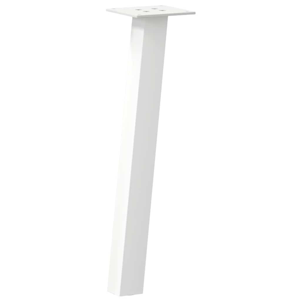 vidaXL Couchtischbeine 4 Stk. Weiß 42 cm Stahl