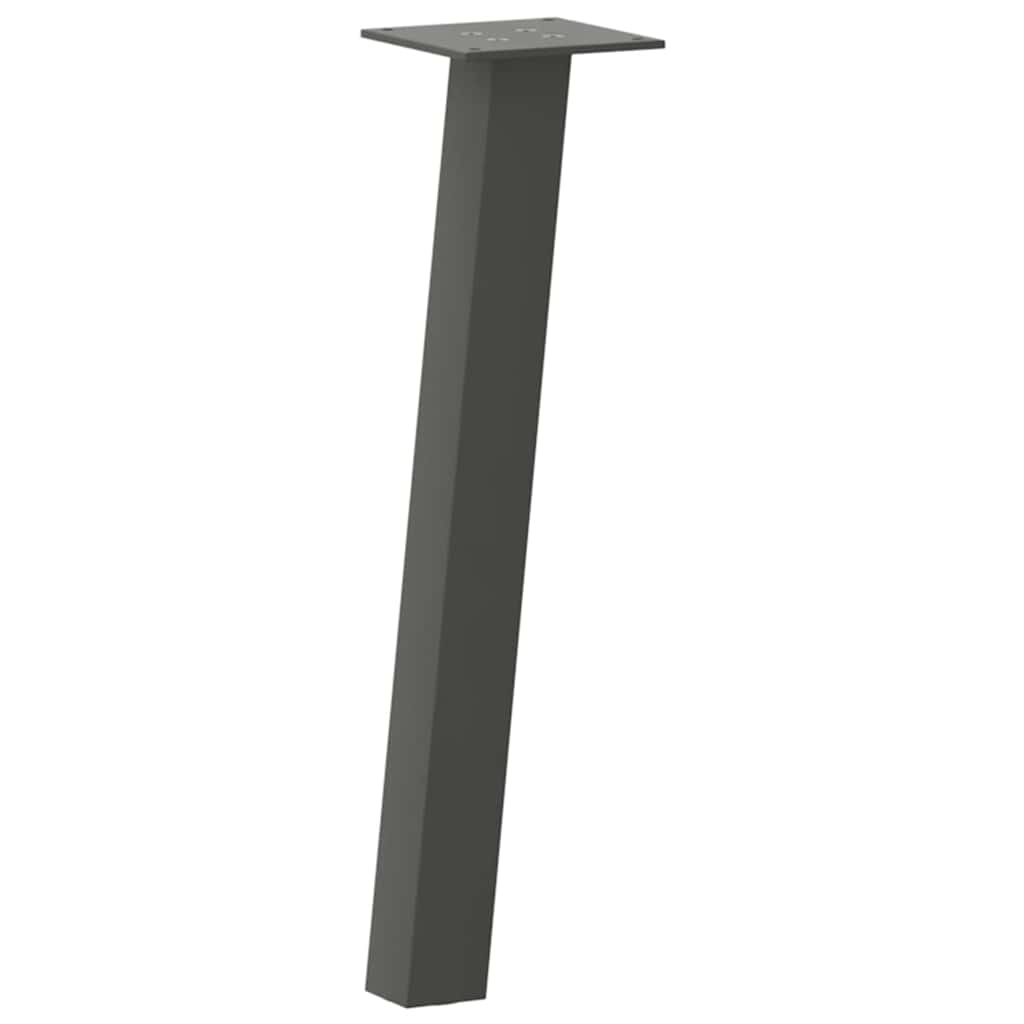 vidaXL Pieds de table basse 4 pcs Anthracite 42 cm Acier