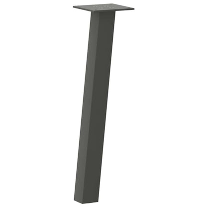vidaXL Pieds de table basse 4 pcs Anthracite 42 cm Acier