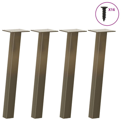 vidaXL Pieds de table basse 4 pcs Acier brut 42 cm Acier