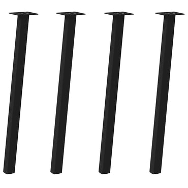 vidaXL Pieds de table console 4 pcs Noir 72 cm Acier
