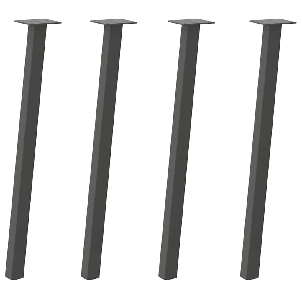vidaXL Konsolentischbeine 4 Stk. Anthrazit 72 cm Stahl