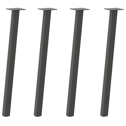 vidaXL Konsolentischbeine 4 Stk. Anthrazit 72 cm Stahl