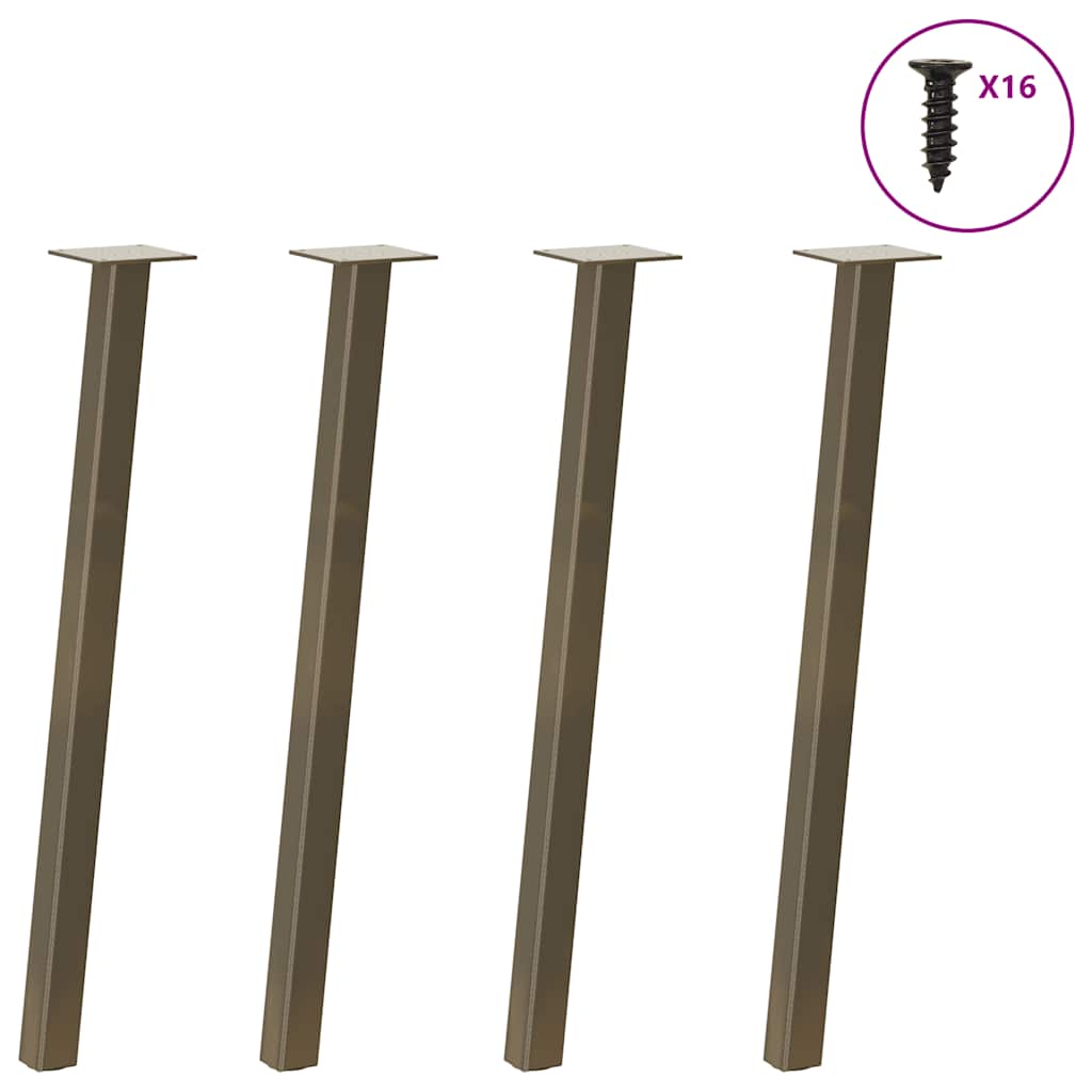 vidaXL Konsolentischbeine 4 Stk. Naturstahl 72 cm Stahl
