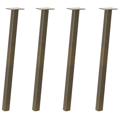 vidaXL Konsolentischbeine 4 Stk. Naturstahl 72 cm Stahl