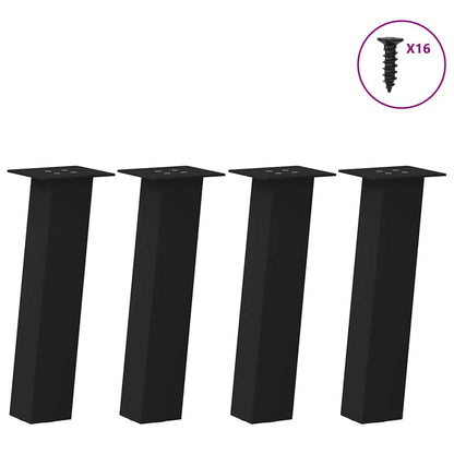 vidaXL Couchtischbeine 4 Stk. Schwarz 30 cm Stahl