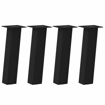 vidaXL Couchtischbeine 4 Stk. Schwarz 30 cm Stahl
