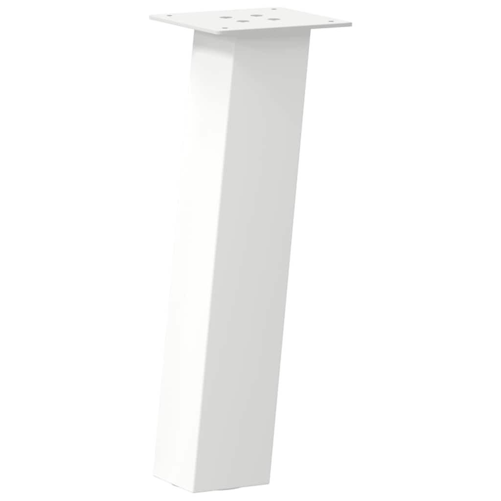 vidaXL Couchtischbeine 4 Stk. Weiß 30 cm Stahl