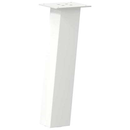vidaXL Couchtischbeine 4 Stk. Weiß 30 cm Stahl