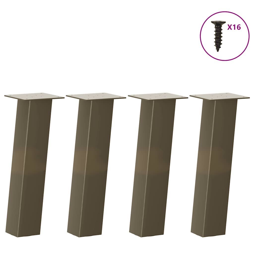 vidaXL Pieds de table basse 4 pcs Acier brut 30 cm Acier