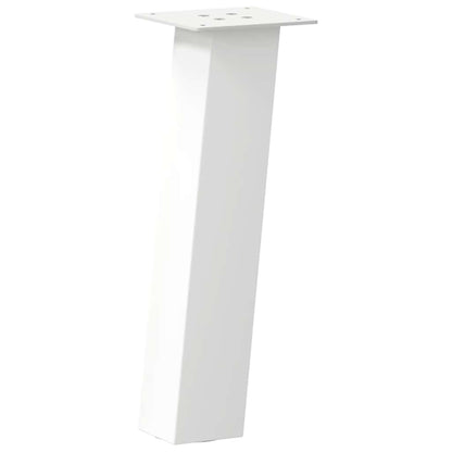 vidaXL Pieds de table basse 4 pcs Blanc 42 cm Acier