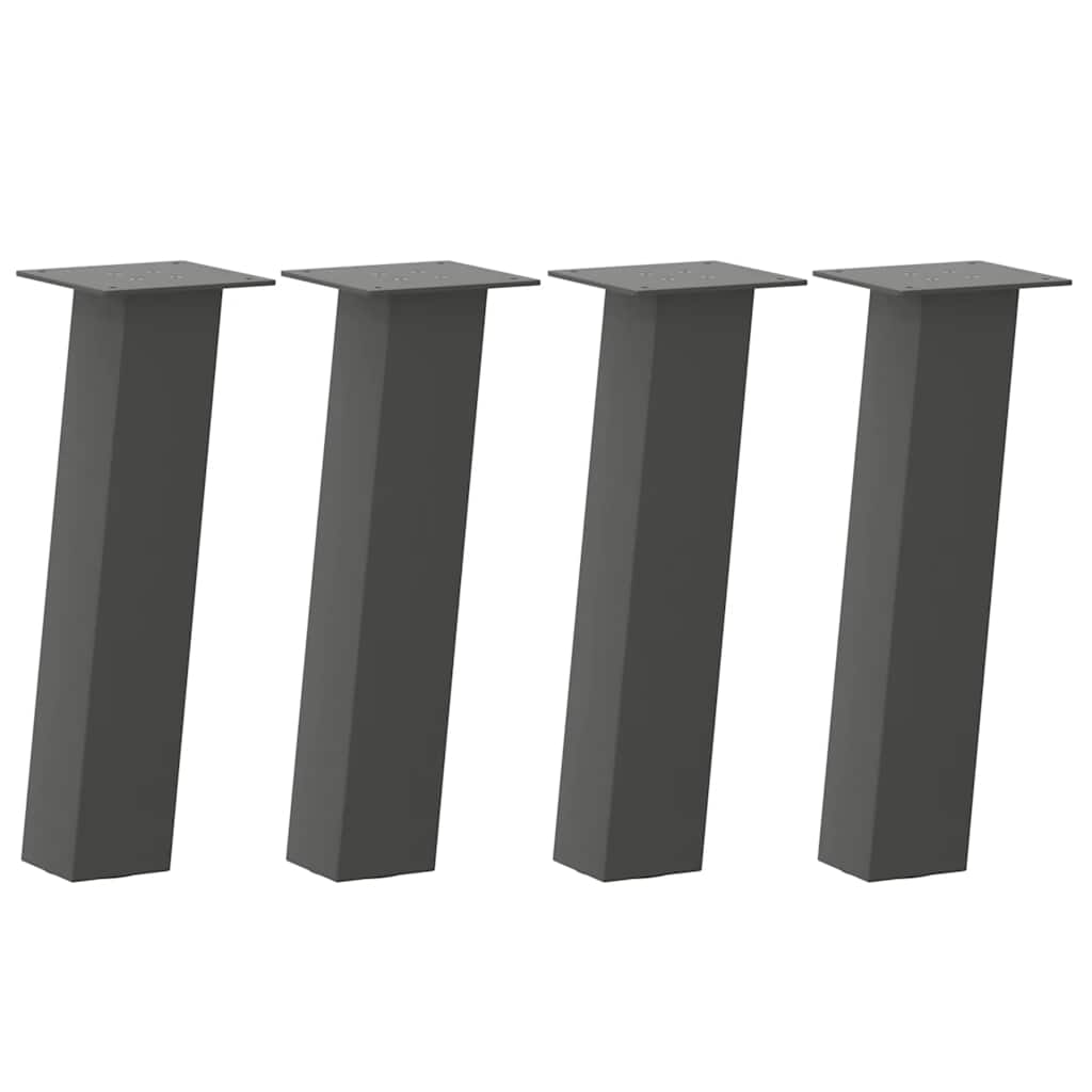 vidaXL Couchtischbeine 4 Stk. Anthrazit 42 cm Stahl