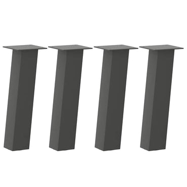 vidaXL Couchtischbeine 4 Stk. Anthrazit 42 cm Stahl