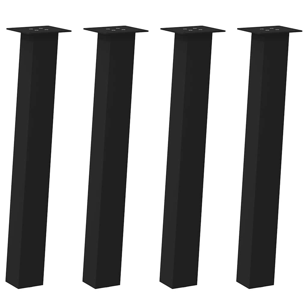 vidaXL Konsolentischbeine 4 Stk. Schwarz 72 cm Stahl