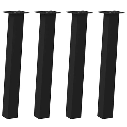 vidaXL Konsolentischbeine 4 Stk. Schwarz 72 cm Stahl
