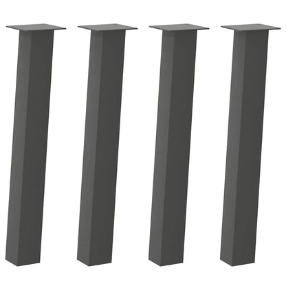 vidaXL Konsolentischbeine 4 Stk. Anthrazit 72 cm Stahl