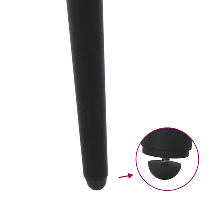 vidaXL Couchtischbeine Konische Form 4 Stk. Schwarz 30-31 cm Stahl