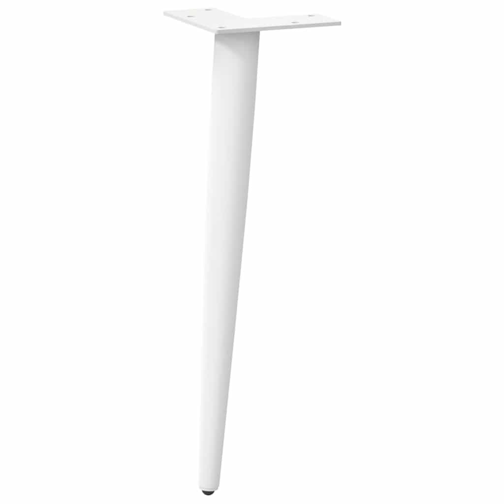 vidaXL Couchtischbeine Konische Form 4 Stk. Weiß 30-31 cm Stahl