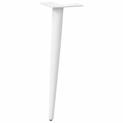 vidaXL Couchtischbeine Konische Form 4 Stk. Weiß 30-31 cm Stahl