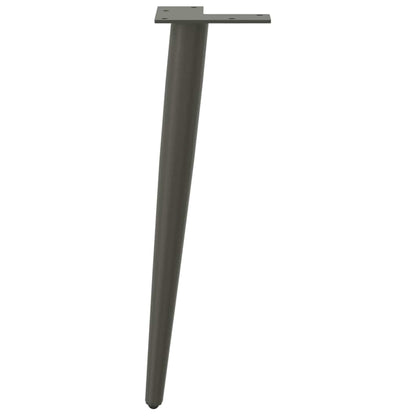 vidaXL Couchtischbeine Konische Form 4 Stk. Anthrazit 30-31 cm Stahl