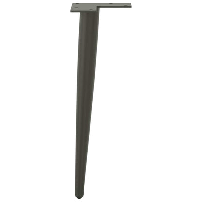 vidaXL Couchtischbeine Konische Form 4 Stk. Anthrazit 30-31 cm Stahl
