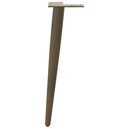 vidaXL Couchtisch Beine Konische Form 4 Stück Naturstahl 30-31cm Stahl