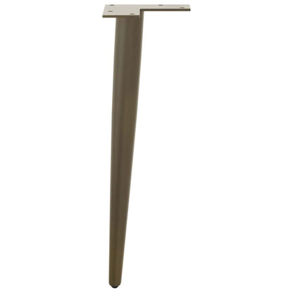 vidaXL Couchtisch Beine Konische Form 4 Stück Naturstahl 30-31cm Stahl